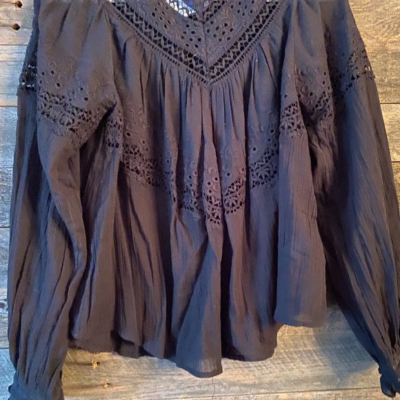 Free People Abigail Victorian Cotton Top S - Picture 7 of 12